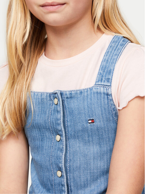 Tommy Hilfiger Tommy Hilfiger Džínsové šaty Summery KG0KG07928 Modrá Regular Fit