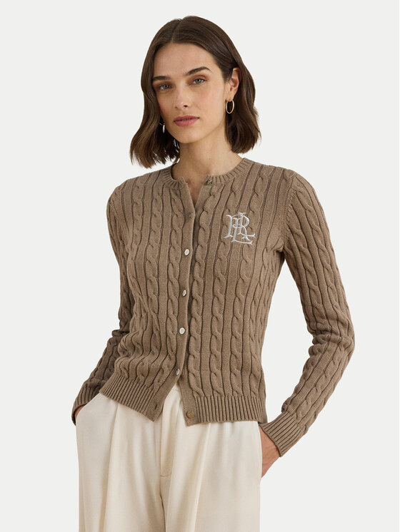 LAUREN RALPH LAUREN LAUREN RALPH LAUREN Kardigán 200932225012 Barna Slim Fit