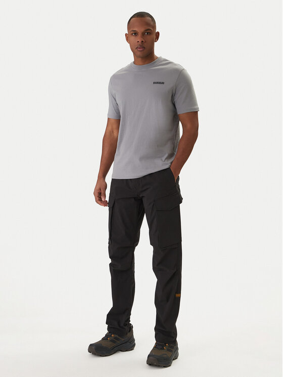 Napapijri Napapijri T-Shirt Smallbox NP0A88TR Szary Regular Fit
