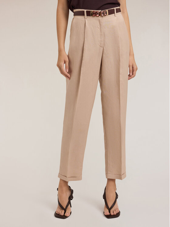 Motivi Motivi Pantaloni di tessuto P293Q003953N002 Crema Regular Fit