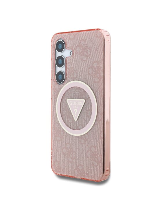 Guess Guess Etui na telefon Glitter Triangle Buttons Różowy