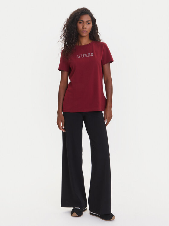 Guess Guess T-särk V3BI11 J1314 Bordoopunane Regular Fit