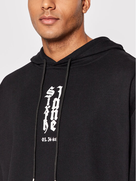 Sixth June Sweatshirt 22753 Noir Relaxed Fit Modivo