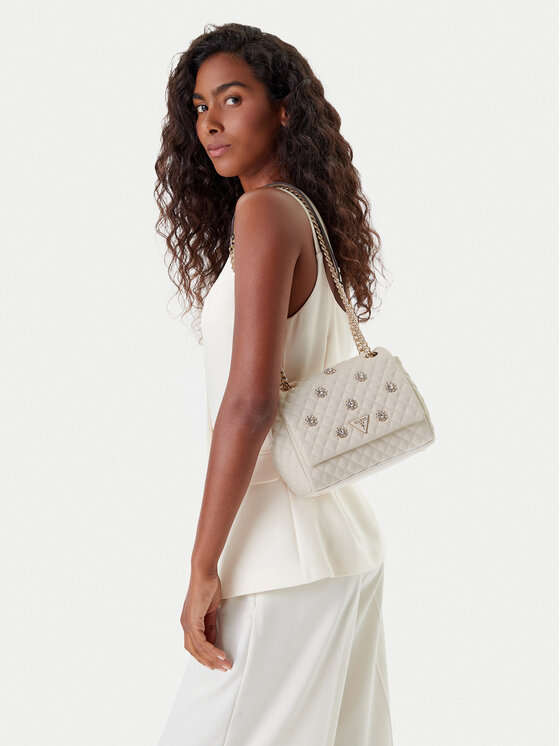 Guess Guess Handtasche Everlee HWEG86 79210 Écru