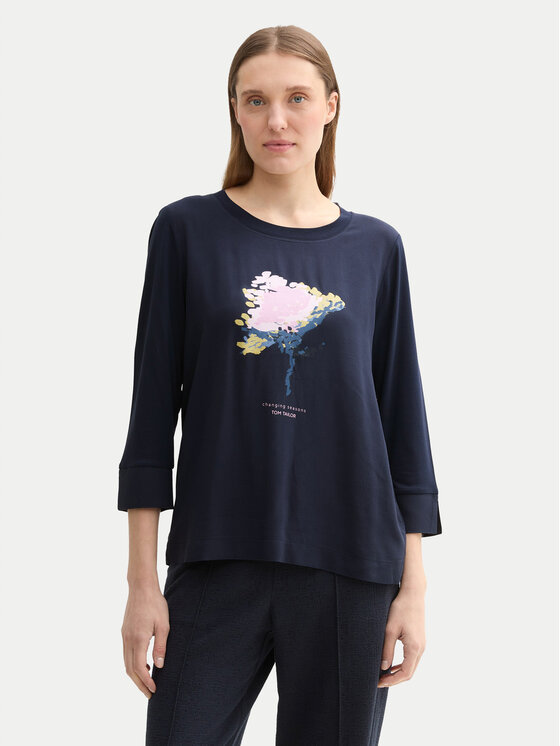 Tom Tailor Tom Tailor Bluse 1043110 Dunkelblau Regular Fit