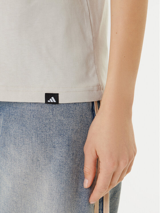 adidas adidas T-särk Collegiate Graphic JM4348 Beež Regular Fit