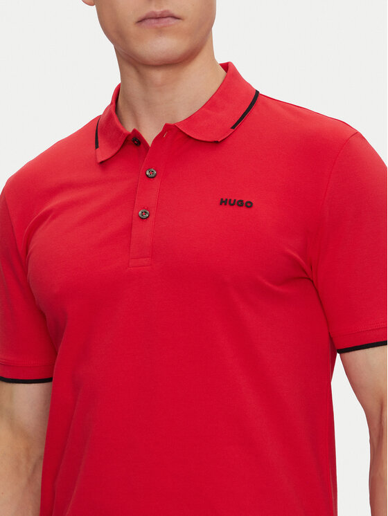 HUGO HUGO Polo Dinoso222 50467344 Czerwony Slim Fit