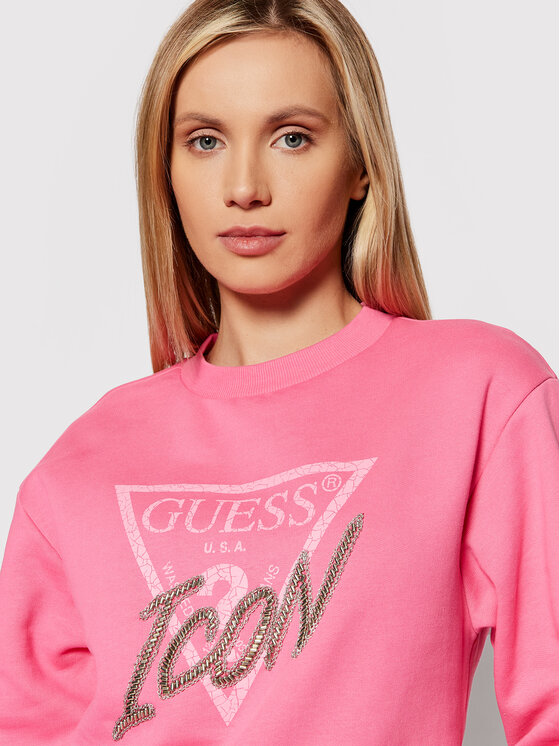 Felpa Icon W2RQ20 K68I0 Rosa Relaxed Fit