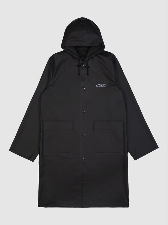 2005 2005 Kabát VINYL RAINCOAT Čierna Oversize