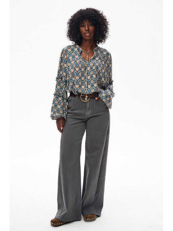 blue shadow blue shadow Bluzka Maddy Niebieski Regular Fit