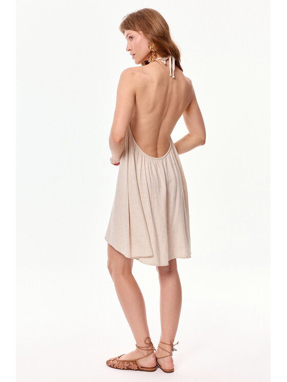 MANDRAGORA MANDRAGORA Vestito estivo Sola Beige A-Line Fit