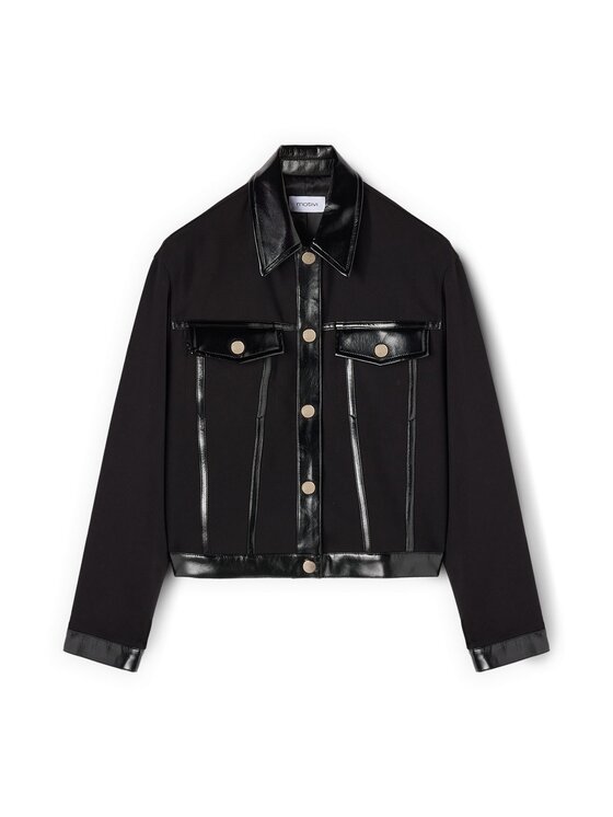 Motivi Motivi Cappotto R185Q001074N033 Nero Regular Fit