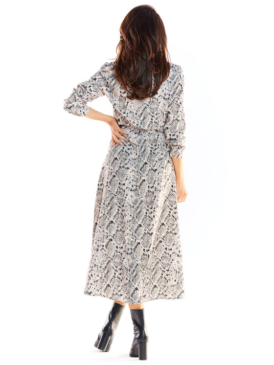 Awama Awama Vestito chemisier A324 Grigio Basic Fit