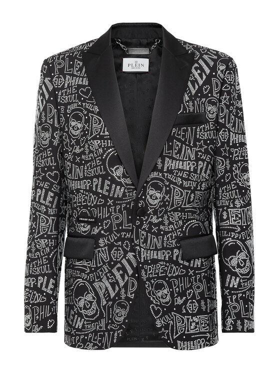 PHILIPP PLEIN PHILIPP PLEIN Marynarka 4947 Czarny Fitted Fit