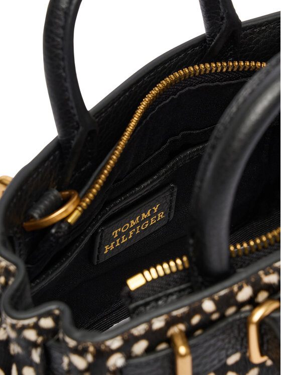 Tommy Hilfiger Tommy Hilfiger Torbica American Icon Micro Tote Deer Le AW0AW18168 Crna