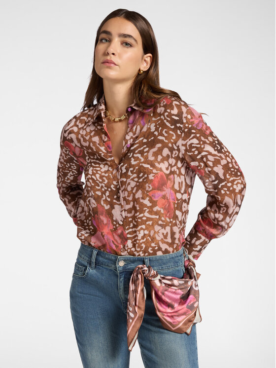 Elena Mirò Elena Mirò Koszula 5155P500260N001 Brązowy Regular Fit