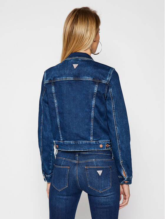 Guess Dzinsova Bunda Delya W1rn01 D4663 Tmavomodra Regular Fit Modivo Sk