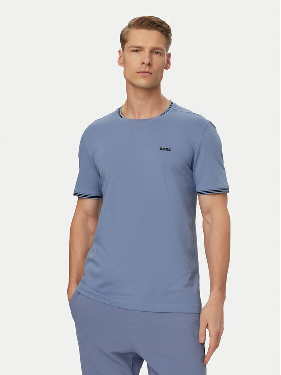 BOSS Tricou Taul 50521245 Albastru deschis Regular Fit