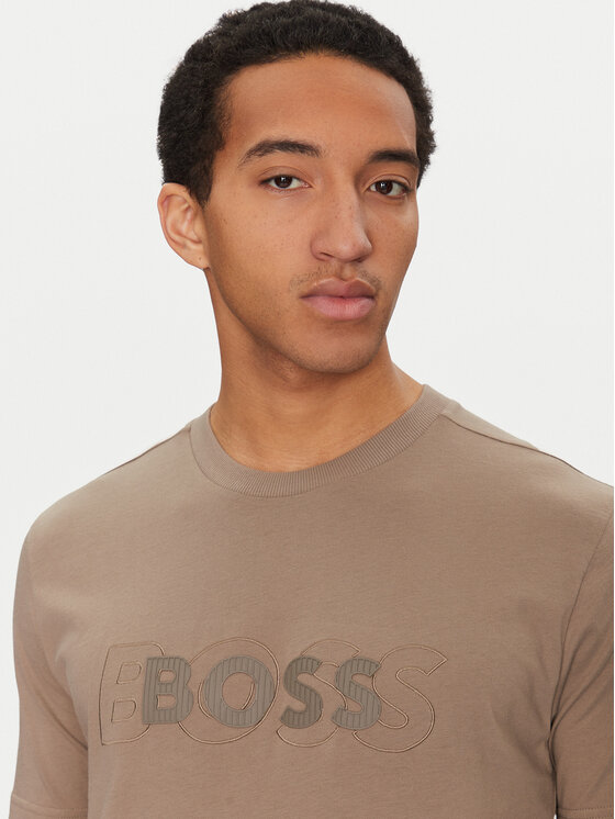 BOSS BOSS T-shirt 50531271 Bež Regular Fit