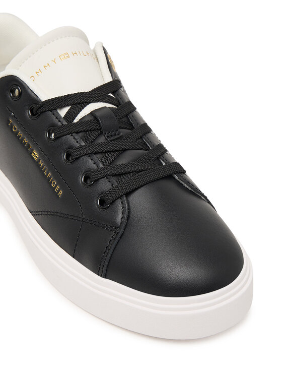 Tommy Hilfiger Tommy Hilfiger Sneakersy Th Feminine Cupsole Leather FW0FW09105 Čierna