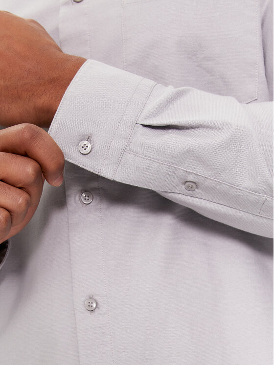 Calvin Klein Calvin Klein Košile Oxford K10K112155 Šedá Regular Fit
