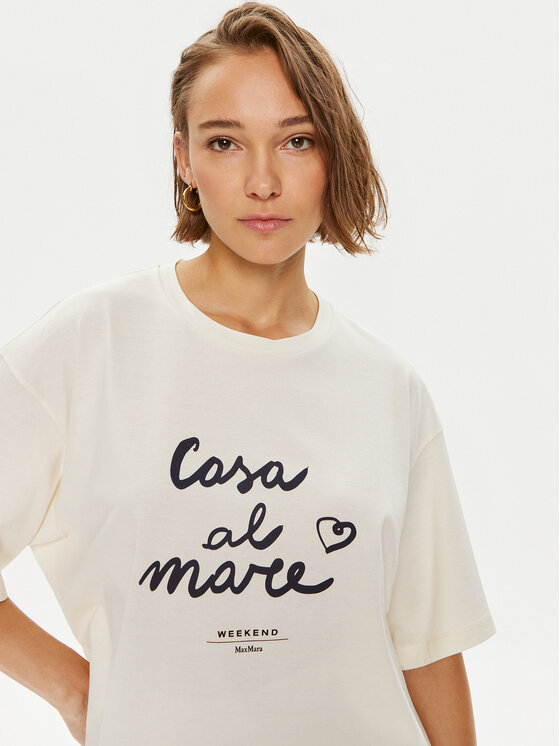 Weekend Max Mara Weekend Max Mara Tricou Xanadu 2425946041600 Écru Oversize
