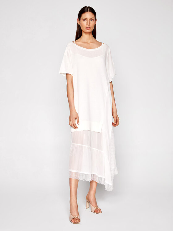 TWINSET TWINSET Φόρεμα καθημερινό 211TT3151 Λευκό Regular Fit