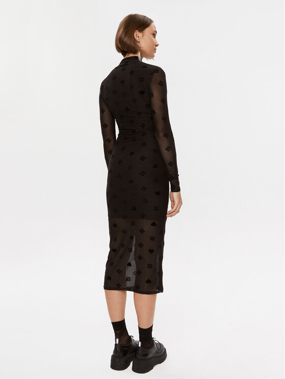 HUGO Hugo Coctailkleid Nasuse_1 50505420 Schwarz Regular Fit
