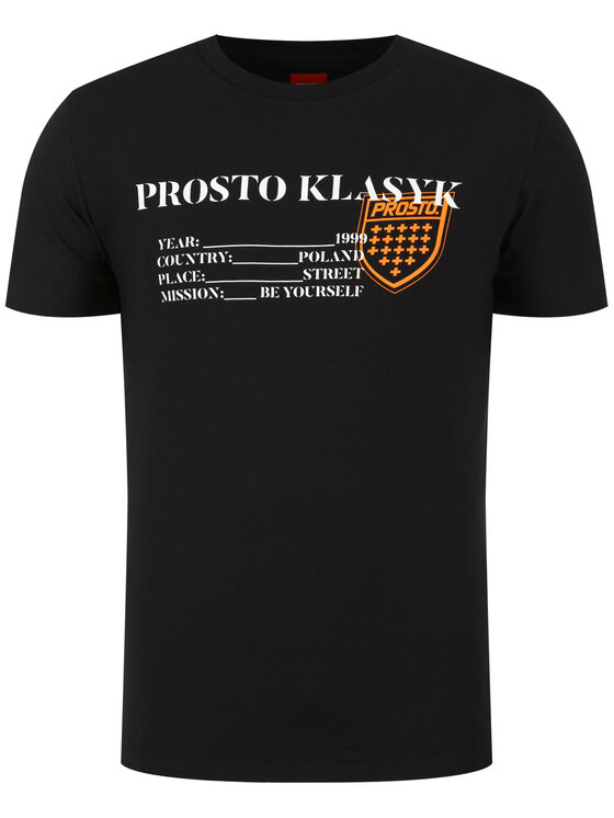 PROSTO. PROSTO. T-shirt KLASYK Gunbox 8594 Nero Regular Fit