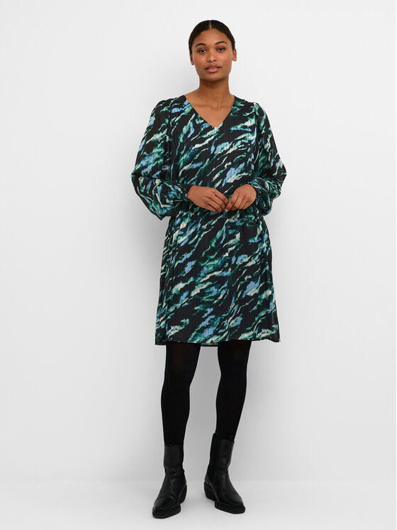 Kaffe Kaffe Rochie de zi Chucky 10508128 Verde Regular Fit