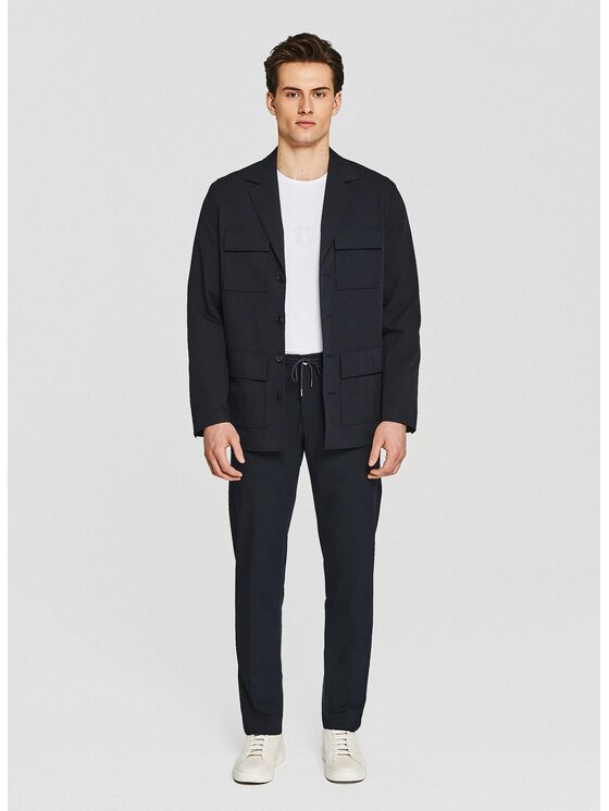 Pako Lorente Pako Lorente Marynarka P26SF-3X-008 Granatowy Slim Fit