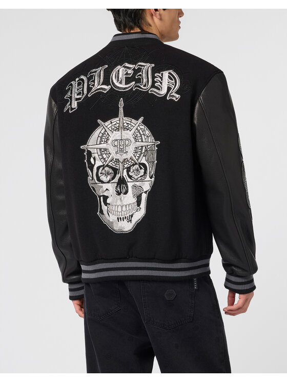 PHILIPP PLEIN PHILIPP PLEIN Kurtka bomber 29011 Czarny Regular Fit