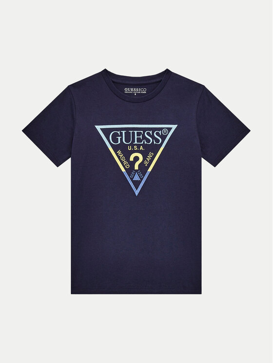 Guess T-krekls L4YI06 K8HM4 Tumši zils Regular Fit