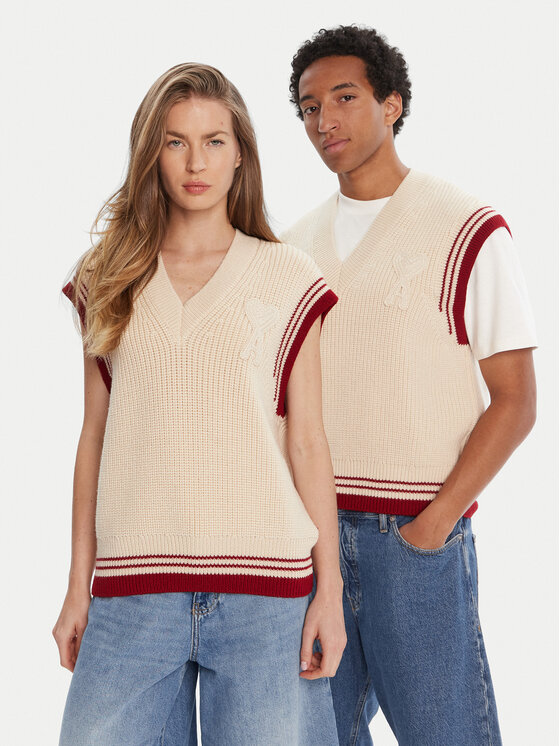 AMI Paris AMI Paris Svetr UKS768.KN0068 Béžová Regular Fit