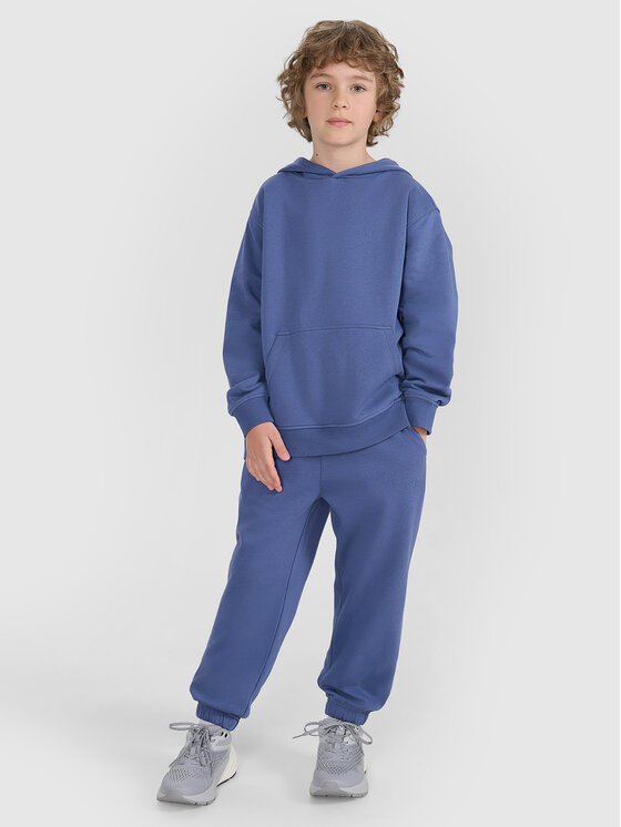 4F 4F Spodnie dresowe BASIC+ Niebieski Regular Fit
