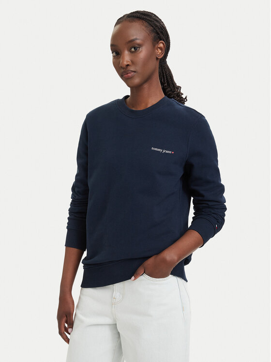 Tommy Jeans Hanorac Ess Logo DW0DW22829 Bleumarin Regular Fit