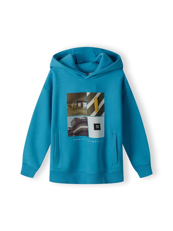 MINOTI MINOTI Bluza 19fleece72 Turkusowy Regular Fit