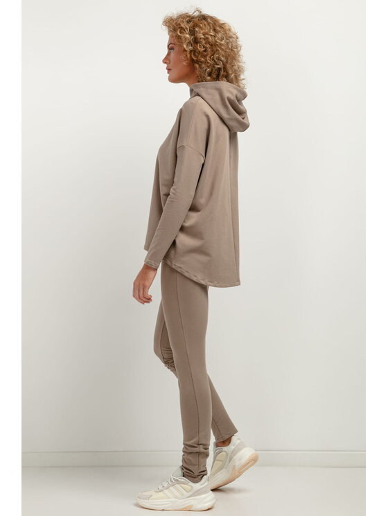 Tessita Tessita Spodnie dresowe T382 Brązowy Slim Leg