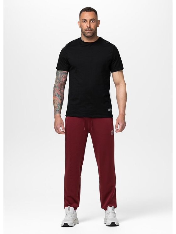 PITBULL PITBULL Spodnie dresowe Oldschool SAN DIEGO CA Bordowy Regular Fit