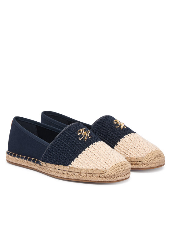 Tommy Hilfiger Tommy Hilfiger Espadrillid Script Crochet Espadrille FW0FW09502 Tumesinine