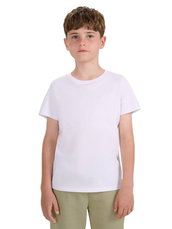 4F 4F T-Shirt 4FJWMM00TTSHM2330-10S Λευκό Standard Fit