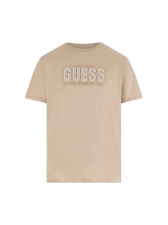 Guess Guess T-Shirt 177041 Beżowy Classic Fit
