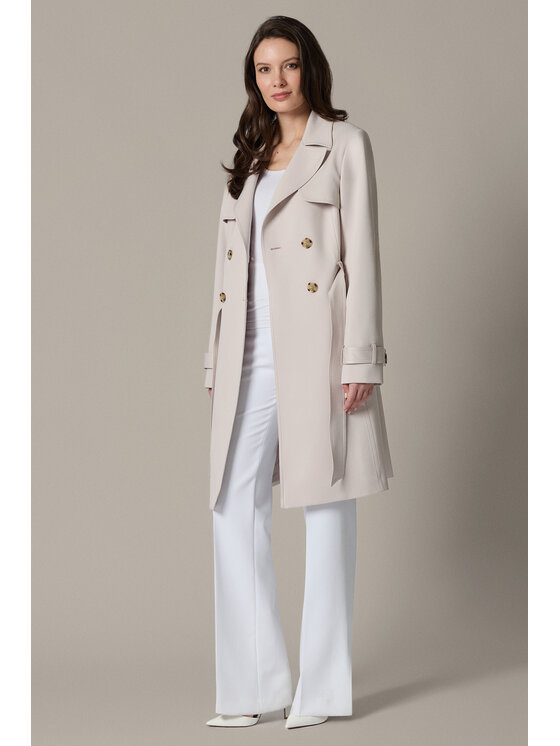 Lancerto Lancerto Trencz Concetta PC073126000008 Kremowy Regular Fit