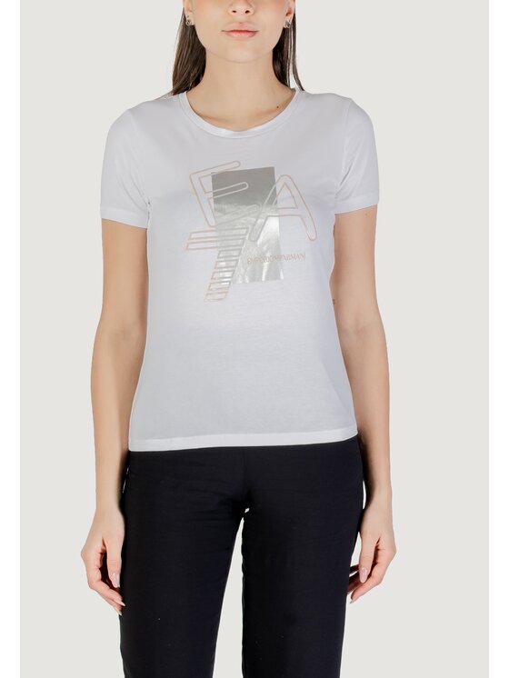EA7 Emporio Armani EA7 Emporio Armani T-Shirt 7W000187 AF10373 Biały Casual Fit
