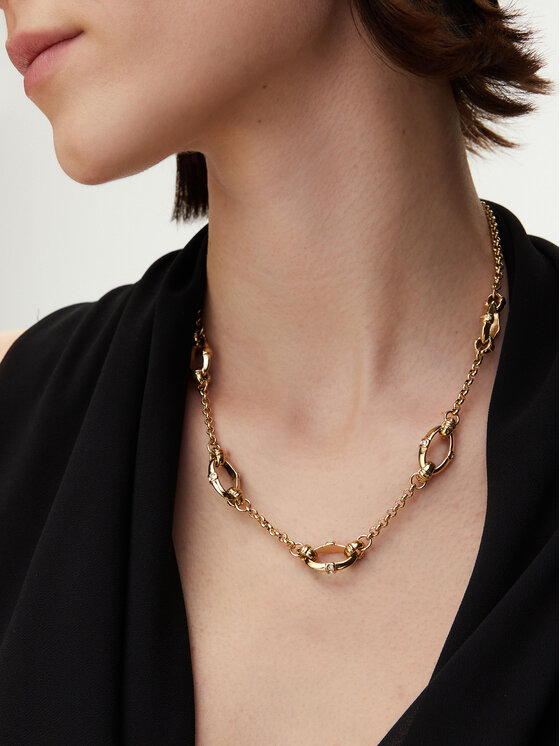 Guess Guess Naszyjnik JUBN05 167JW Złoty