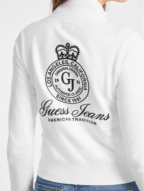 Guess Jeans Guess Jeans Суитшърт 176145 Бял Classic Fit