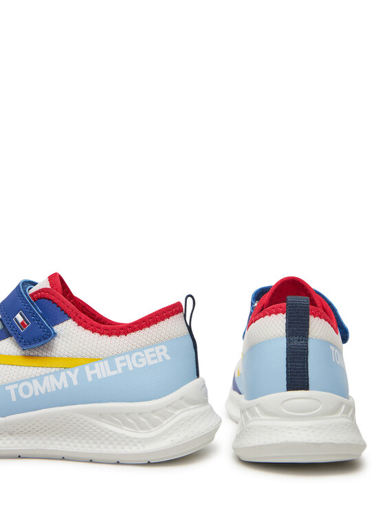Tommy Hilfiger Tommy Hilfiger Sneakersy Low Cut Lace-Up/Velcro Sneaker T1B9-33868-1756 S Biały