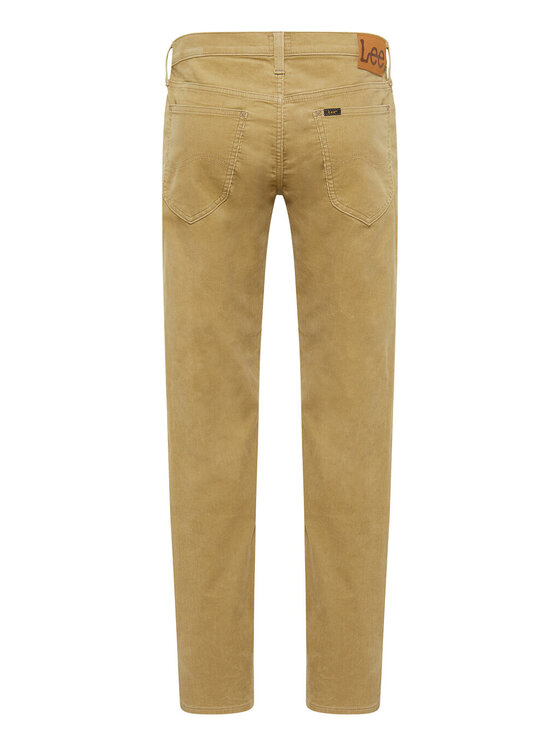Lee Lee Spodnie materiałowe DAREN ZIP FLY Brązowy Straight Fit