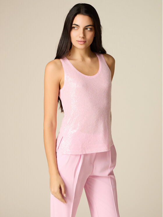 Oltre Oltre Blusa 2038J100821N006 Rosa Slim Fit