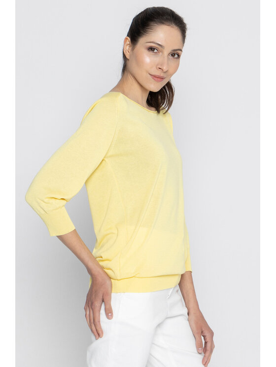 Deni Cler Milano Deni Cler Milano Sweter T-DC-S421-D2-20-20-1 Żółty Regular Fit